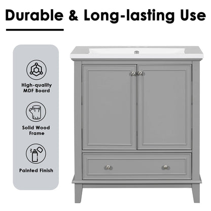 30inchgrey Bathroom Vanity with Sink by eprolo