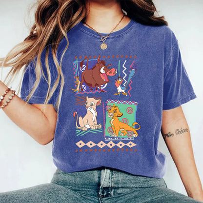 Camiseta de dibujos animados lavada y usada