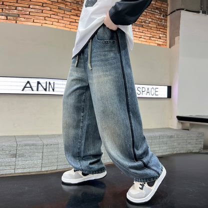 Boys Casual Loose Fit Denim Long Pants