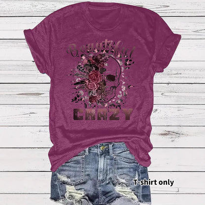 Camiseta con estampado de calavera