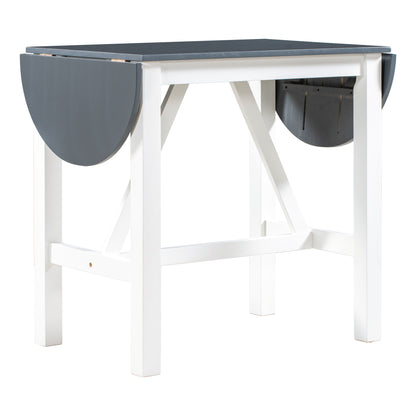 Ensemble de salle à manger 3 pièces en bois à hauteur de comptoir avec rallonge pliable