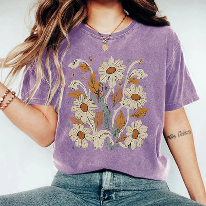 Camiseta lavada y usada con camiseta estampada