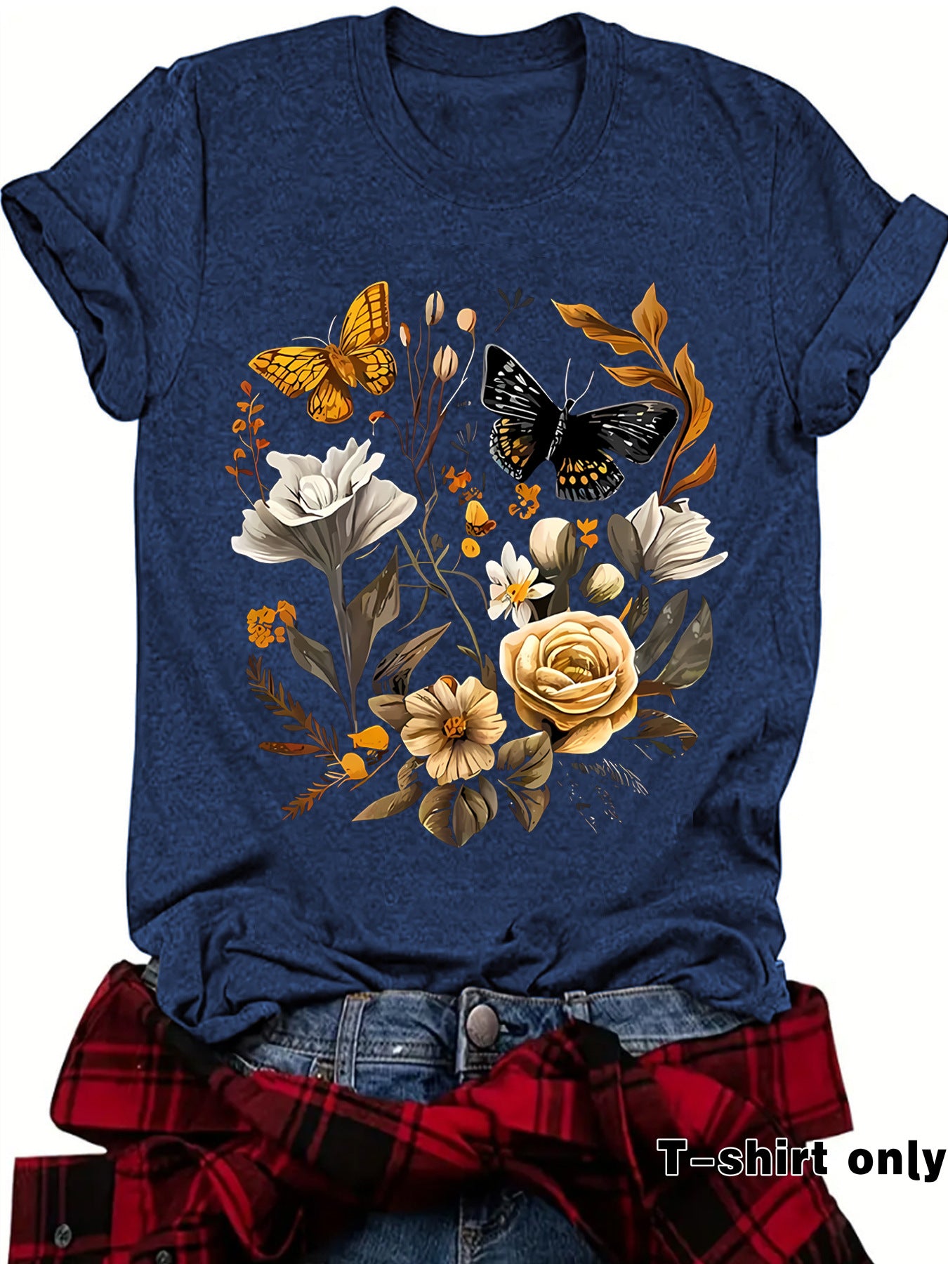 Camiseta de mariposa para mujer