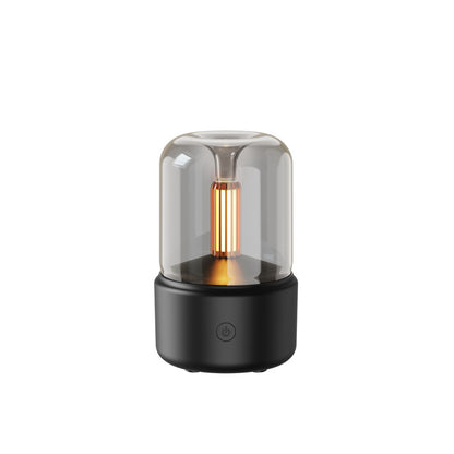 Humidificador Luz Ambiente Difusor de Aroma Luz de Vela Portátil