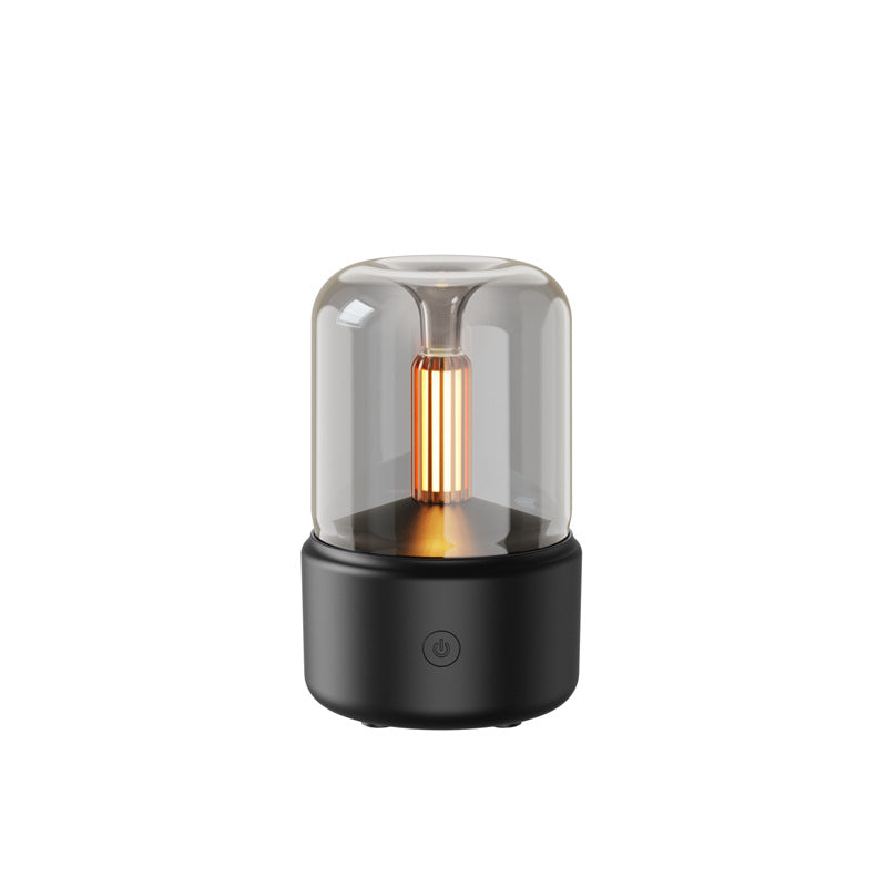 Humidificador Luz Ambiente Difusor de Aroma Luz de Vela Portátil