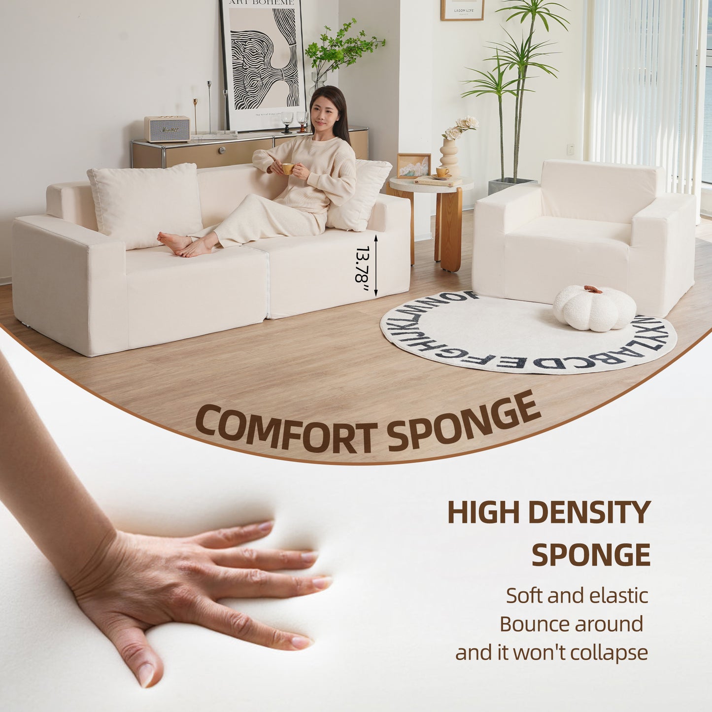 Canapé-lit double Loveseat pour salon