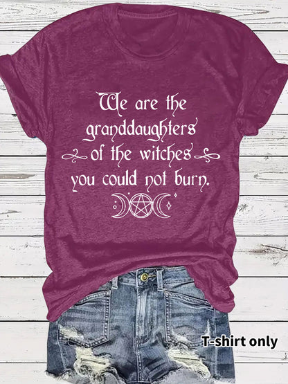 Moon letter printed T-shirt short sleeved loose T-shirt