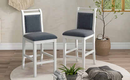 Ensemble de salle à manger 3 pièces en bois à hauteur de comptoir avec rallonge pliable