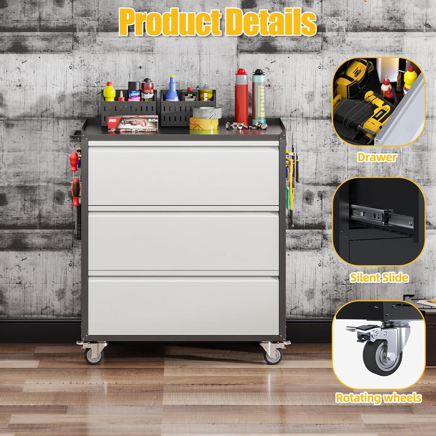 Gabinetes metálicos para herramientas de garaje Aobabo