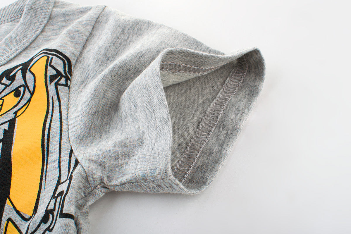 T-shirt d'été pour enfants, nouveau style coréen à manches courtes pour garçons, vêtements pour bébés, vente directe d'usine, prêt à l'emploi