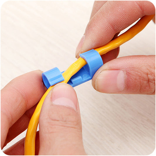 Clips Organizadores de Cables Gestión de Cables Escritorio y Estación de Trabajo Gestor de Cables ABS Soporte de Cables Cargador USB de Línea de Datos Enrollador de Bobina