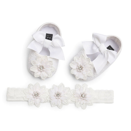 Chaussures pour bébé en dentelle floret pour femmes, chaussures pour bébé à semelle souple, chaussures pour bébé, chaussures de marche, chaussures de princesse