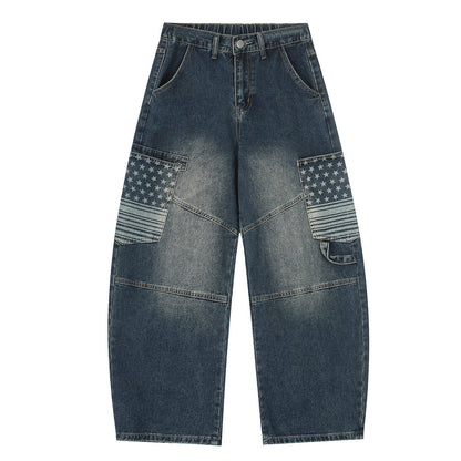 Pantalones de trabajo de mezclilla lavada