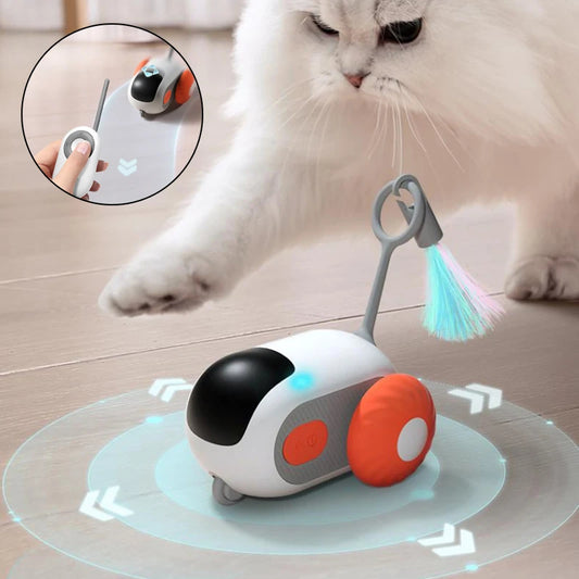 Télécommande Jouet de voiture interactif pour chat Recharge USB Chasse automatique Voiture intelligente télécommandée Jouet interactif pour chat Produits pour animaux de compagnie