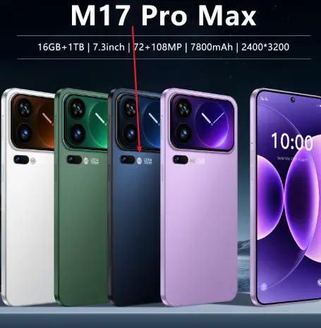 AdTec M17 Pro Max smartphones in assorted colors (5 devices)