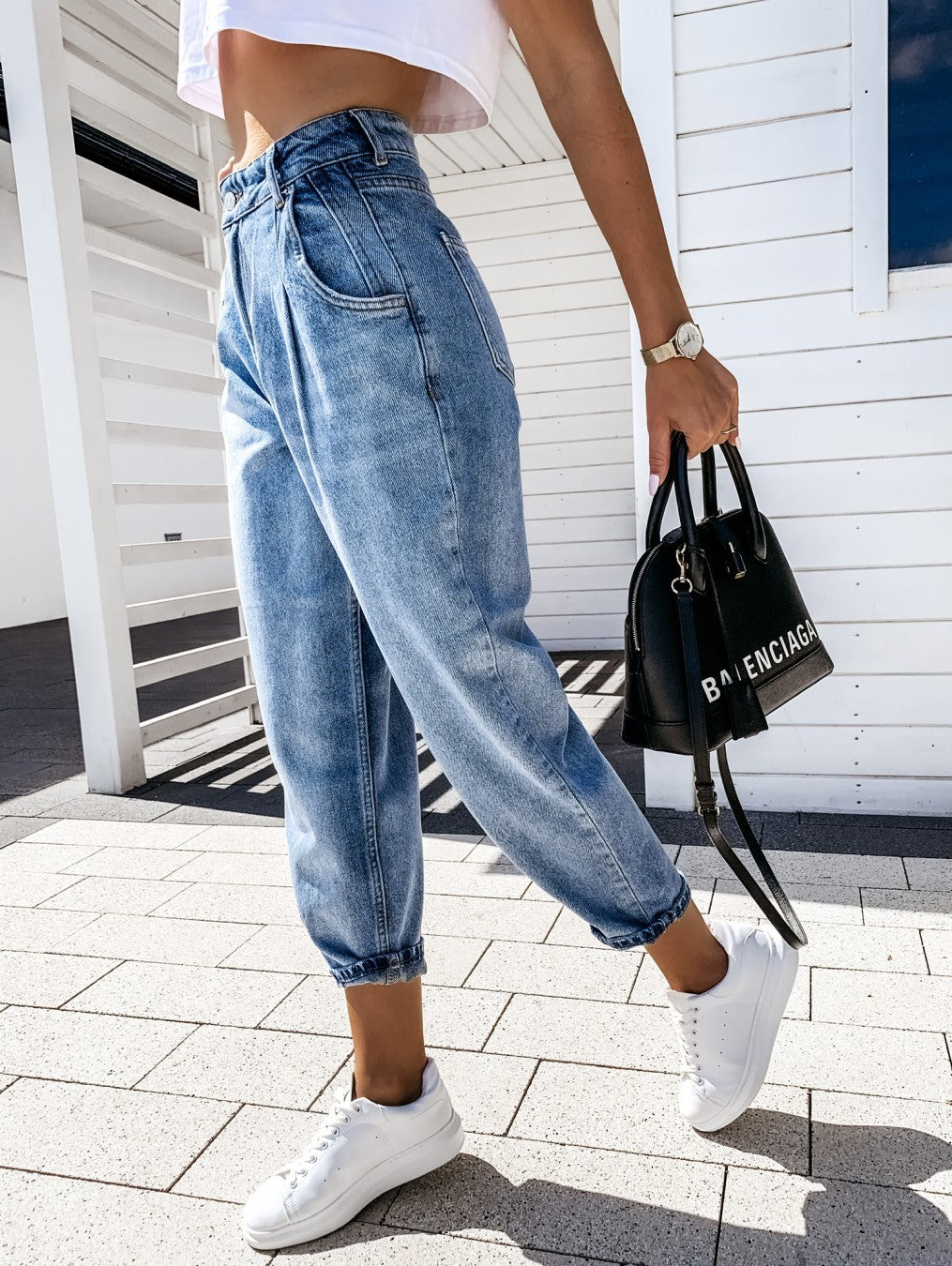 Pantalones Harem de Mezclilla Casuales para Mujer