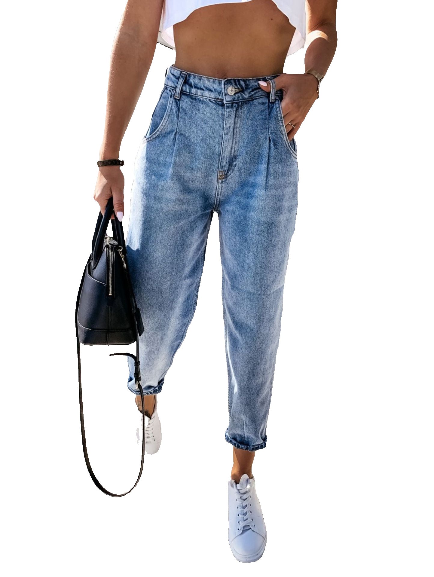 Pantalones Harem de Mezclilla Casuales para Mujer