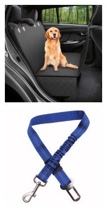 Funda de asiento de coche para perro, transportín para mascotas con malla visible, protector de seguridad tipo hamaca para asiento trasero con cremallera y bolsillo para viajes
