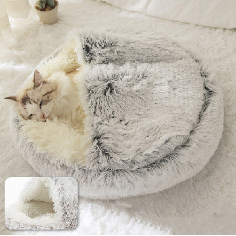 Cama nido de peluche para mascotas