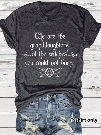 Moon letter printed T-shirt short sleeved loose T-shirt