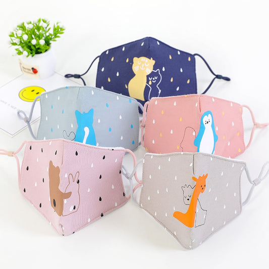 Masque facial en coton pour enfant, masque pour adulte