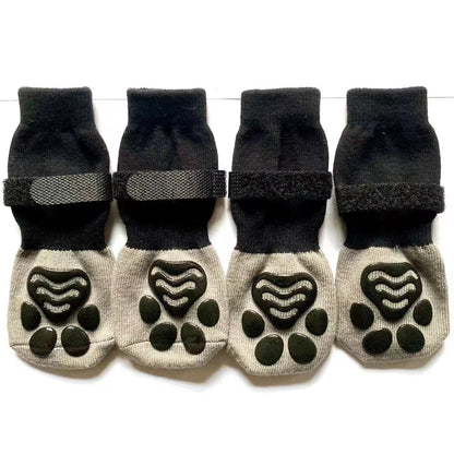 Chaussettes antidérapantes et imperméables pour animaux de compagnie (chats et chiens) - Chaussures chaussettes d'extérieur pour chats et chiens