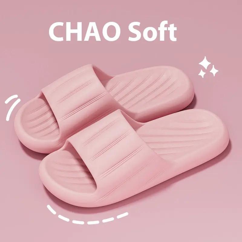 Unisex summer indoor slippers, pink CHAO Soft slides