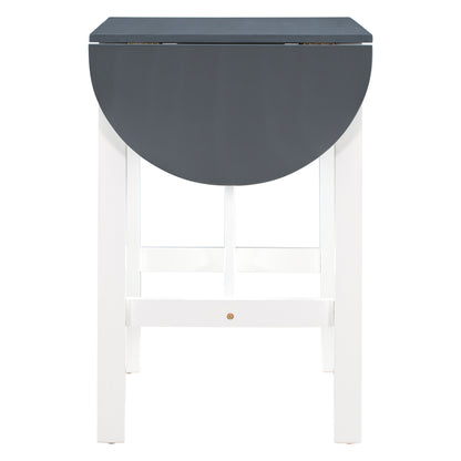 Ensemble de salle à manger 3 pièces en bois à hauteur de comptoir avec rallonge pliable