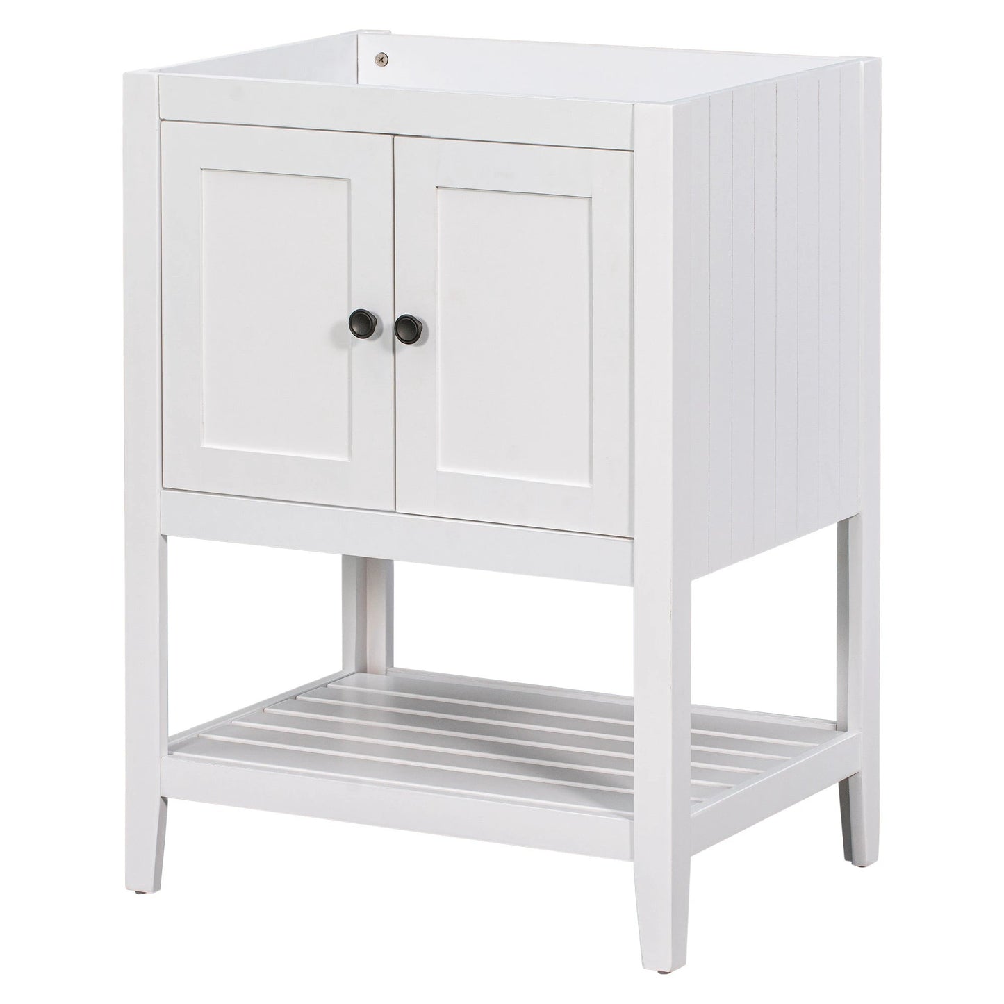24" Bathroom Vanity Base Only, Soild Wood Frame, Bathroom Storage Cabinet by eprolo