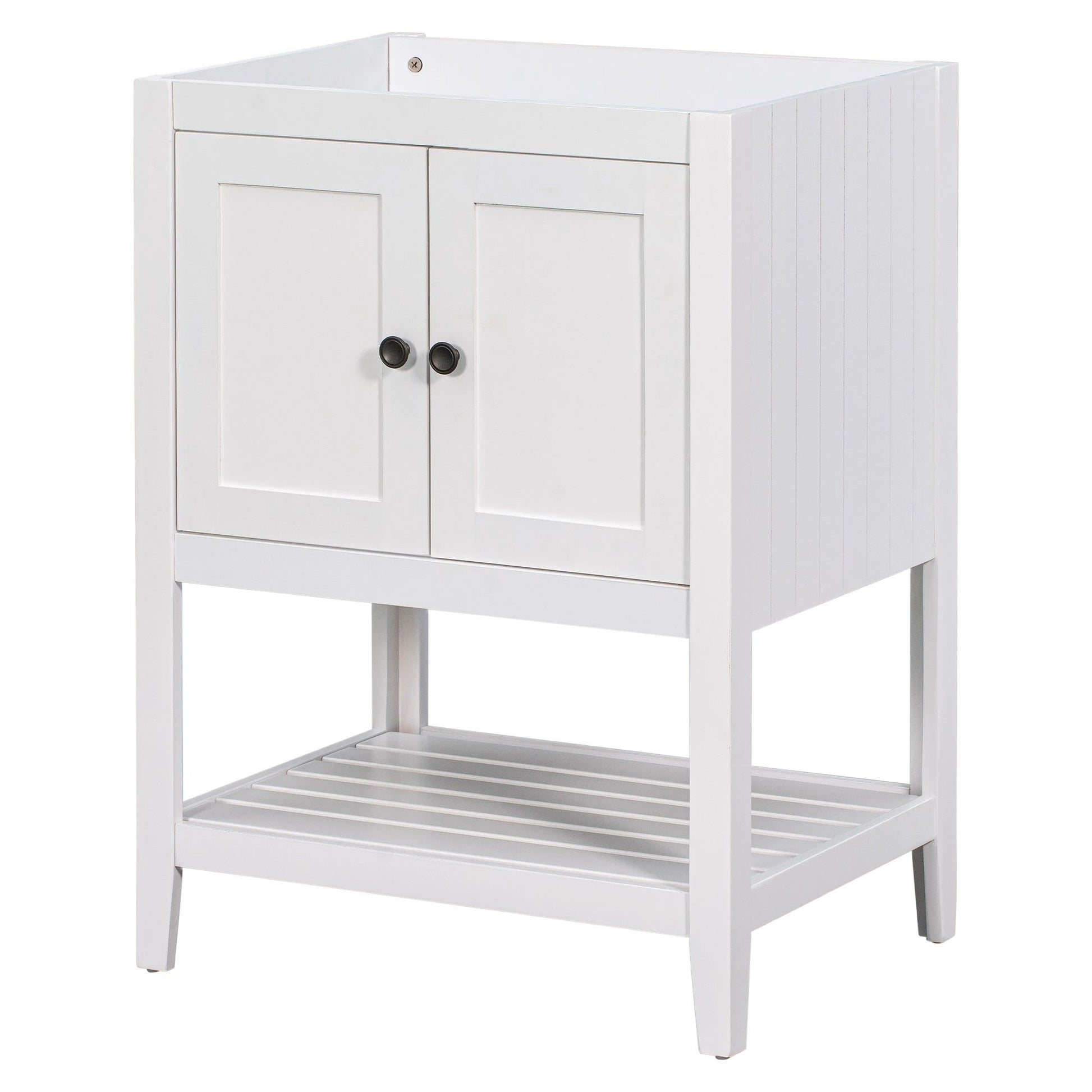 24" Bathroom Vanity Base Only, Soild Wood Frame, Bathroom Storage Cabinet by eprolo