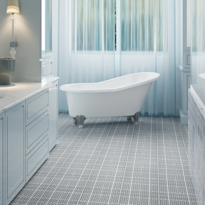 12 x 12 inch gray interlocking deck tiles, plastic waterproof, weighing up to 6613 pounds, with a rose pattern pack of 12 by eprolo