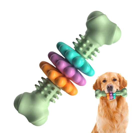 Jouet à Mâcher pour Chien Type Os  Jouets de Nettoyage de Dents pour Chiens Os Indestructible en TPR Résistant à la Mastication et aux Morsures Jouets de Dentition  Produits pour Animaux de Compagnie
