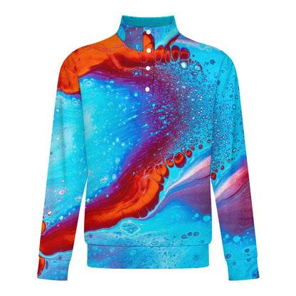 Men's stand-up collar long-sleeved sweatshirt