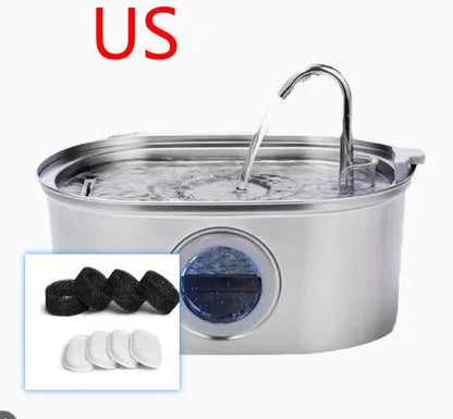 Water Feeder Stainless Steel Pet Water Dispenser with filter set