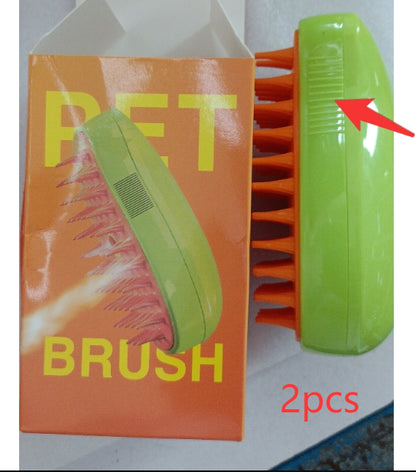 Brosse à vapeur 3 en 1 pour chat, brosse à vapeur électrique pour chien, brosses à poils de chat pour le massage, peigne de toilettage pour animaux de compagnie, peignes d'épilation.