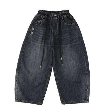 Boys' Trendy Straight Wide Leg Denim Jeans