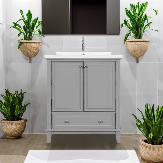 30inchgrey Bathroom Vanity with Sink by eprolo