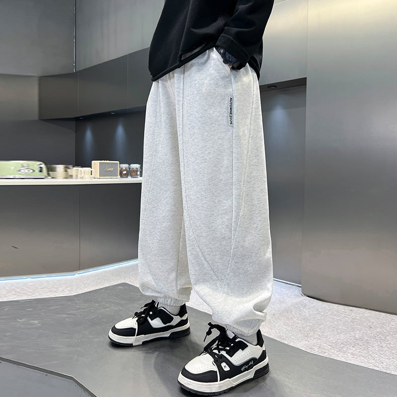 Boys' Solid Color Casual Sweatpants Spring Autumn Joggers