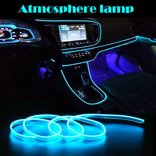 Tira de luz LED para coche, luz de decoración de fiesta de neón, lámpara de baile de bicicleta, tiras USB impermeables de 12 V, lámparas