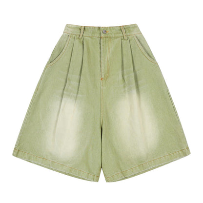 Jeans cortos de pierna ancha