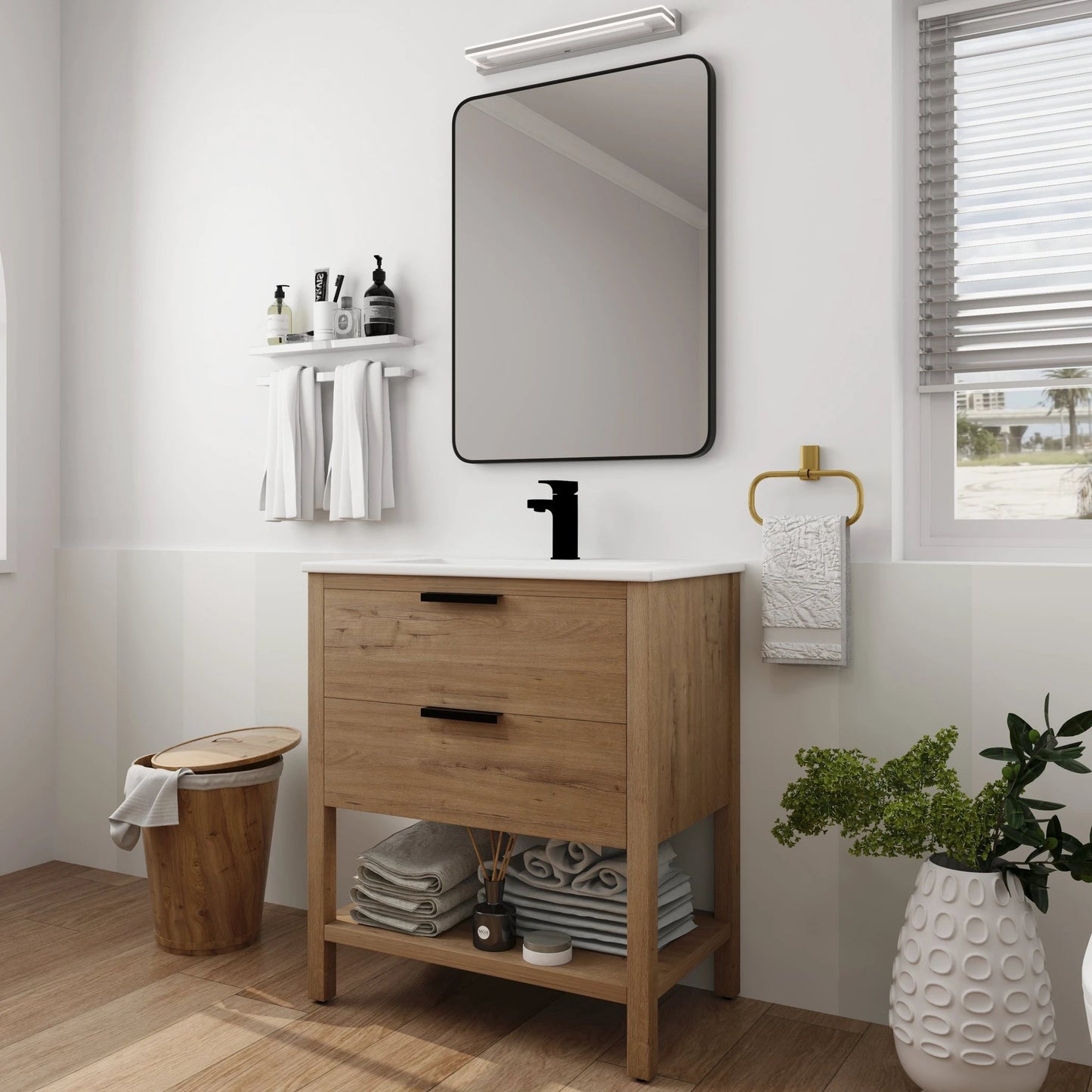 30 Inch Bathroom Vanity Plywood With 2 Drawers by eprolo