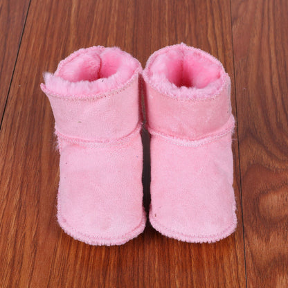 New Fur Integrated Soft Bottom Anti-skid Baby Shoes