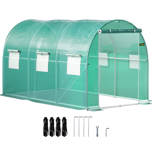 Serre tunnel de jardin, 3,66 x 2,13 x 2,13 m, portable