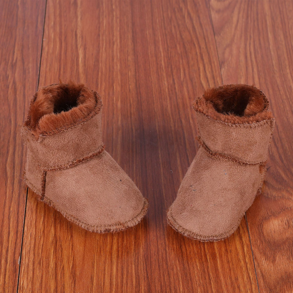 New Fur Integrated Soft Bottom Anti-skid Baby Shoes
