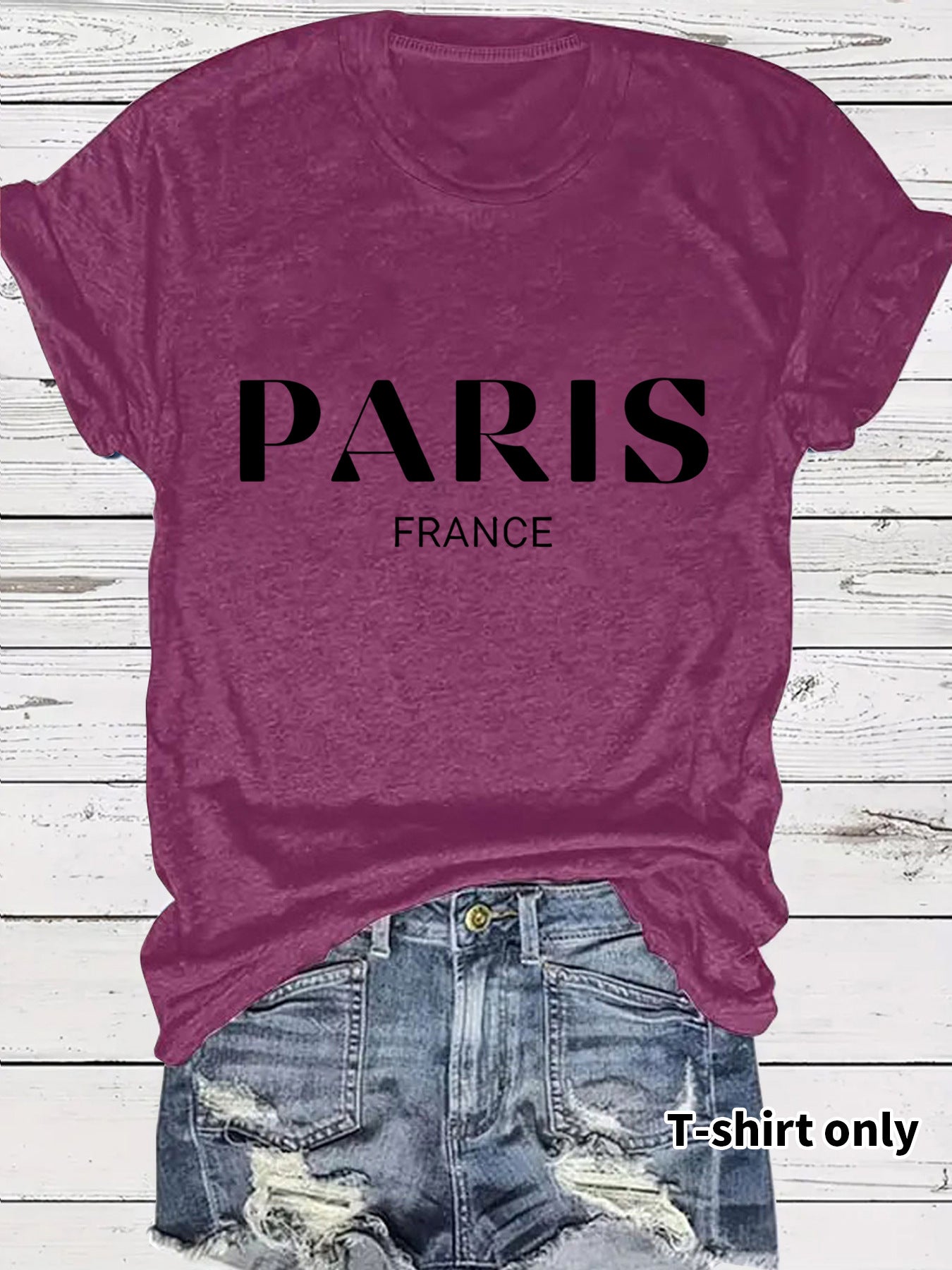 Camiseta Letras de París