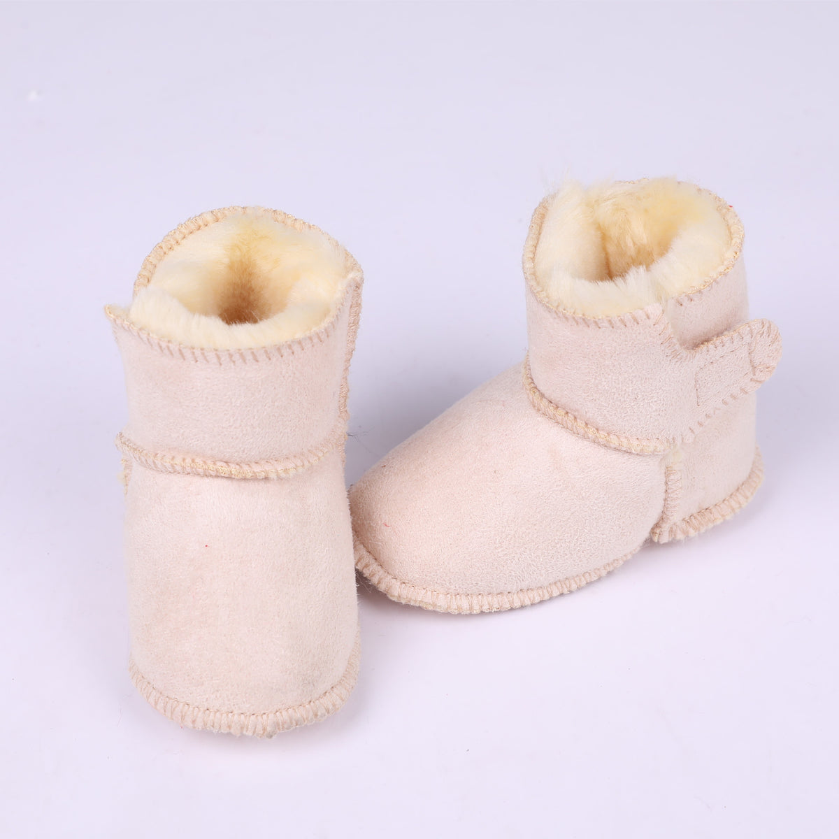 New Fur Integrated Soft Bottom Anti-skid Baby Shoes