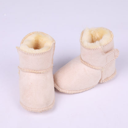 New Fur Integrated Soft Bottom Anti-skid Baby Shoes