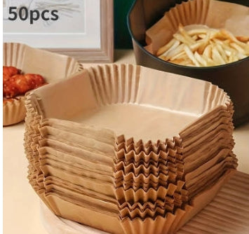 Papier jetable pour friteuse à air chaud, accessoire de cuisson de cuisine, plaque de barbecue résistante à l'huile pour cuiseur vapeur et friteuse