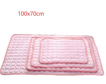 Tapis rafraîchissant en soie glacée pour chien, chat et autres animaux de compagnie, idéal pour l'été