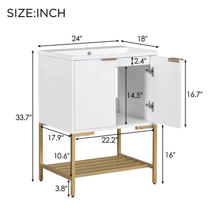24" Bathroom Vanity with Sink by eprolo